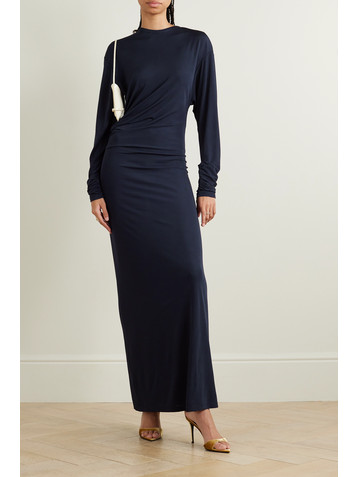 Christopher Esber Draped glossed-jersey maxi dress