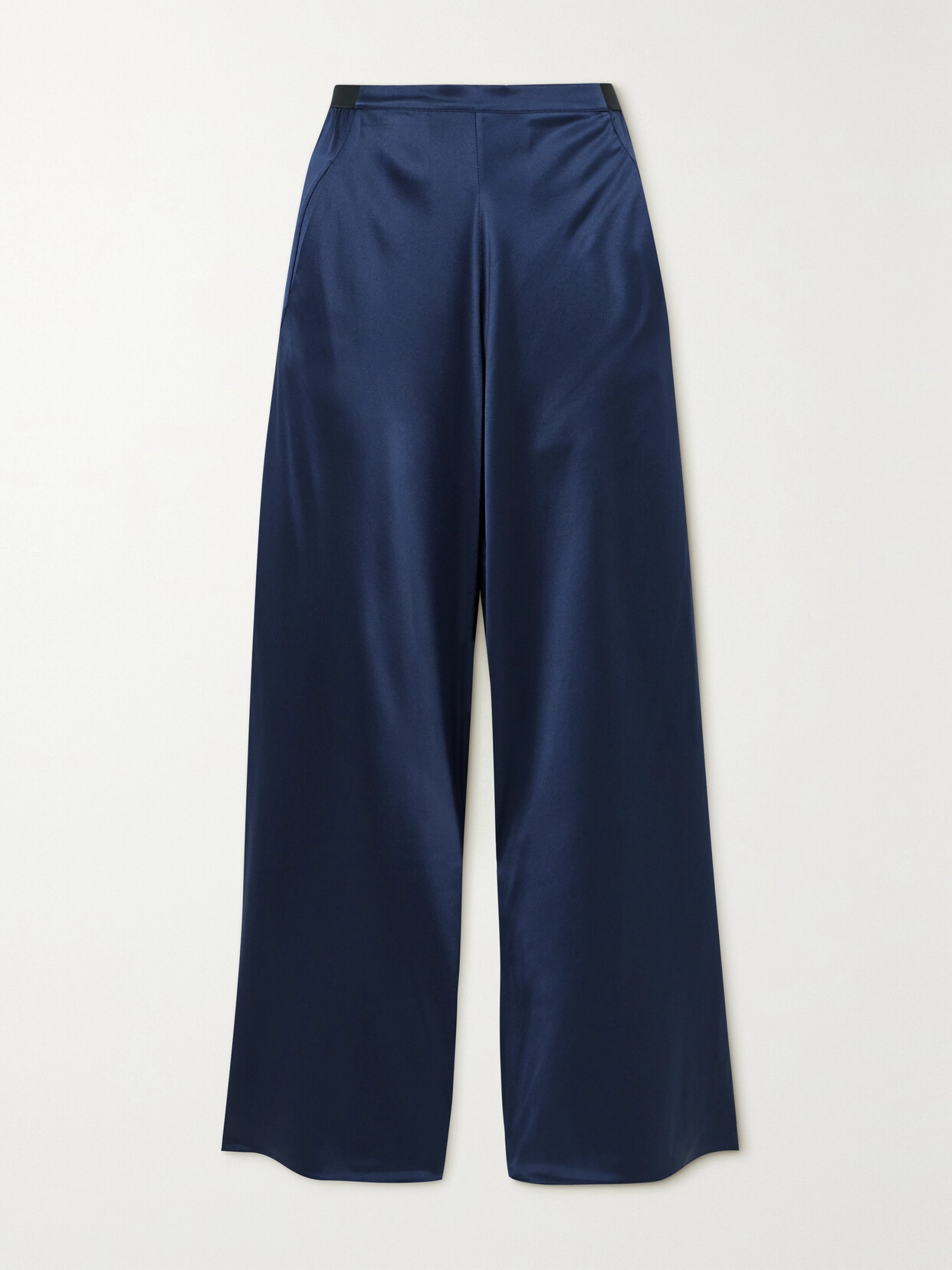 Christopher Esber Silk-satin Wide-leg Pants In Blue