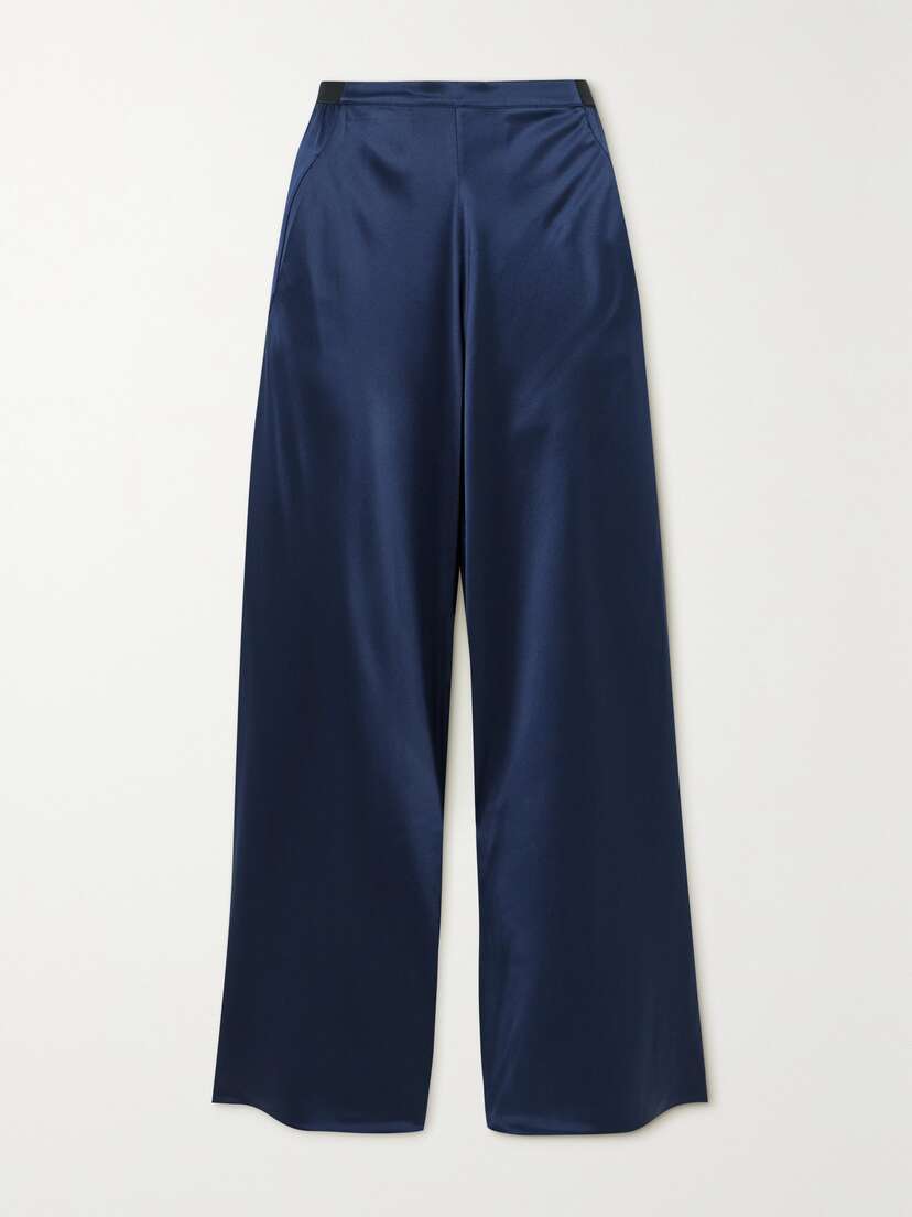 Christopher Esber Silk-satin Wide-leg Pants - UK 14