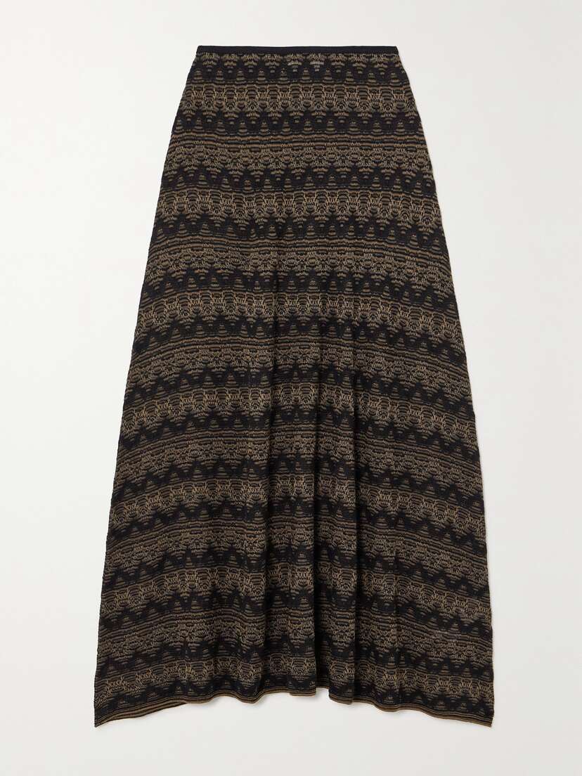 Christopher Esber Palais Striped Knitted Maxi Skirt -  - UK 14