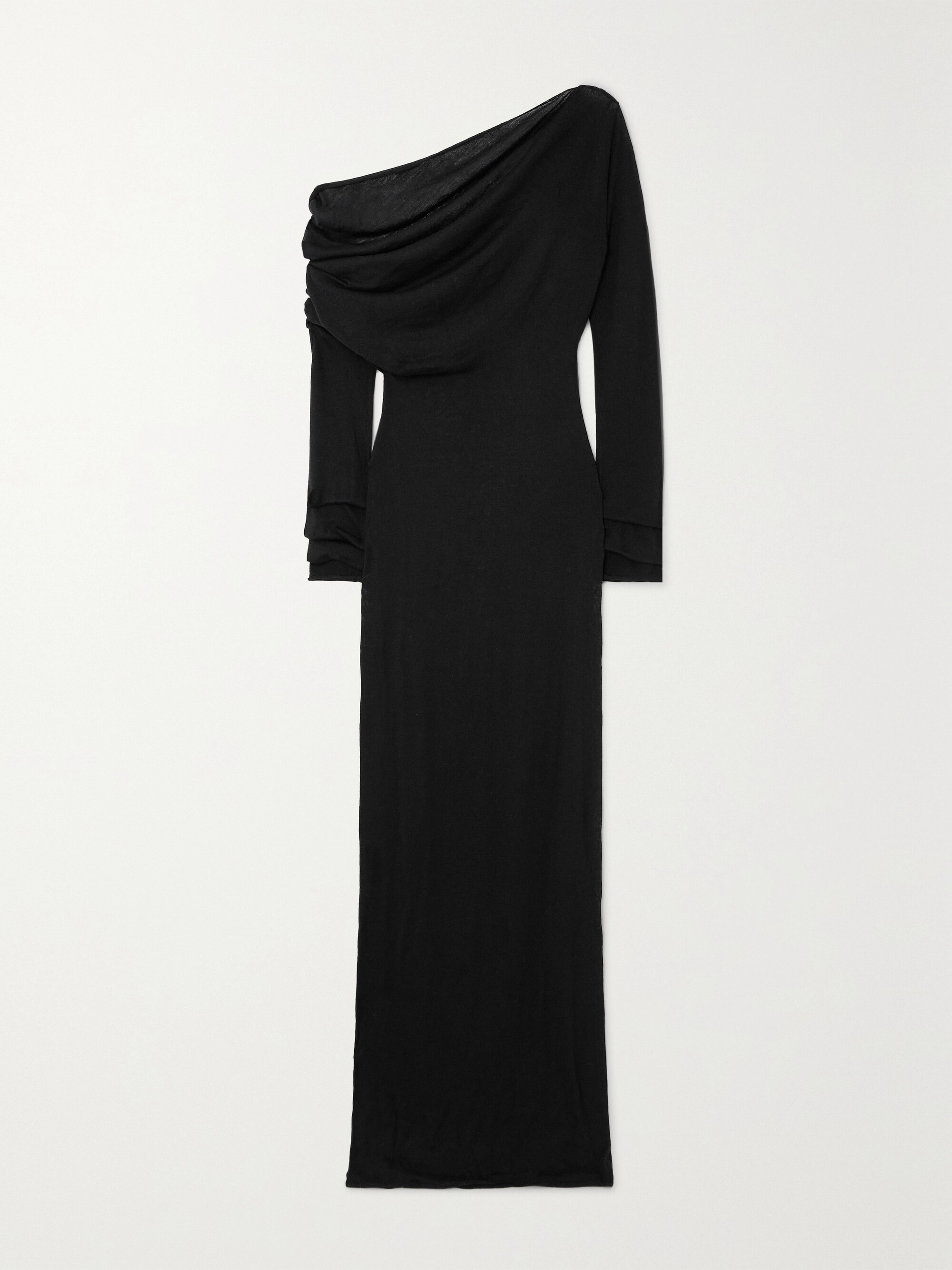 Christopher Esber Radial Wave one-shoulder wool maxi dress