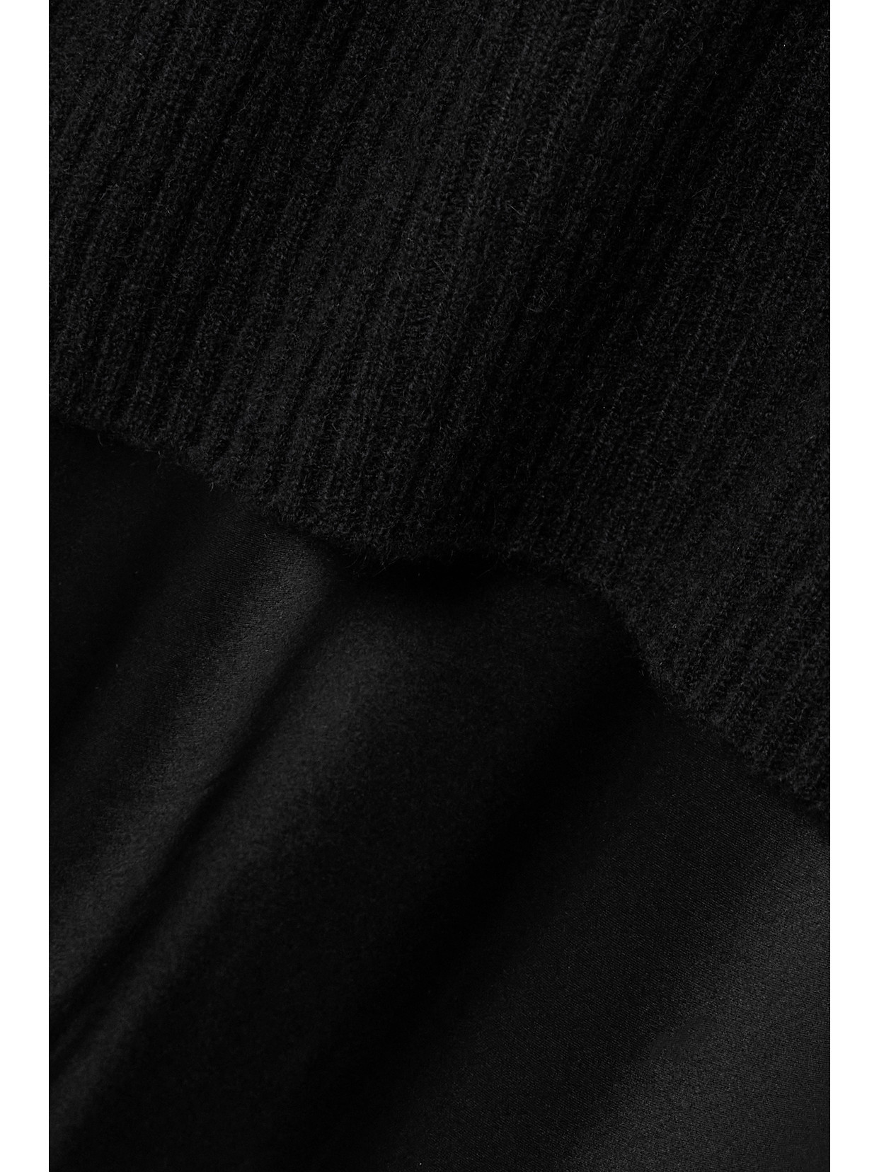 Christopher Esber Monument Mixed-media Cashmere Maxi Dress In Black