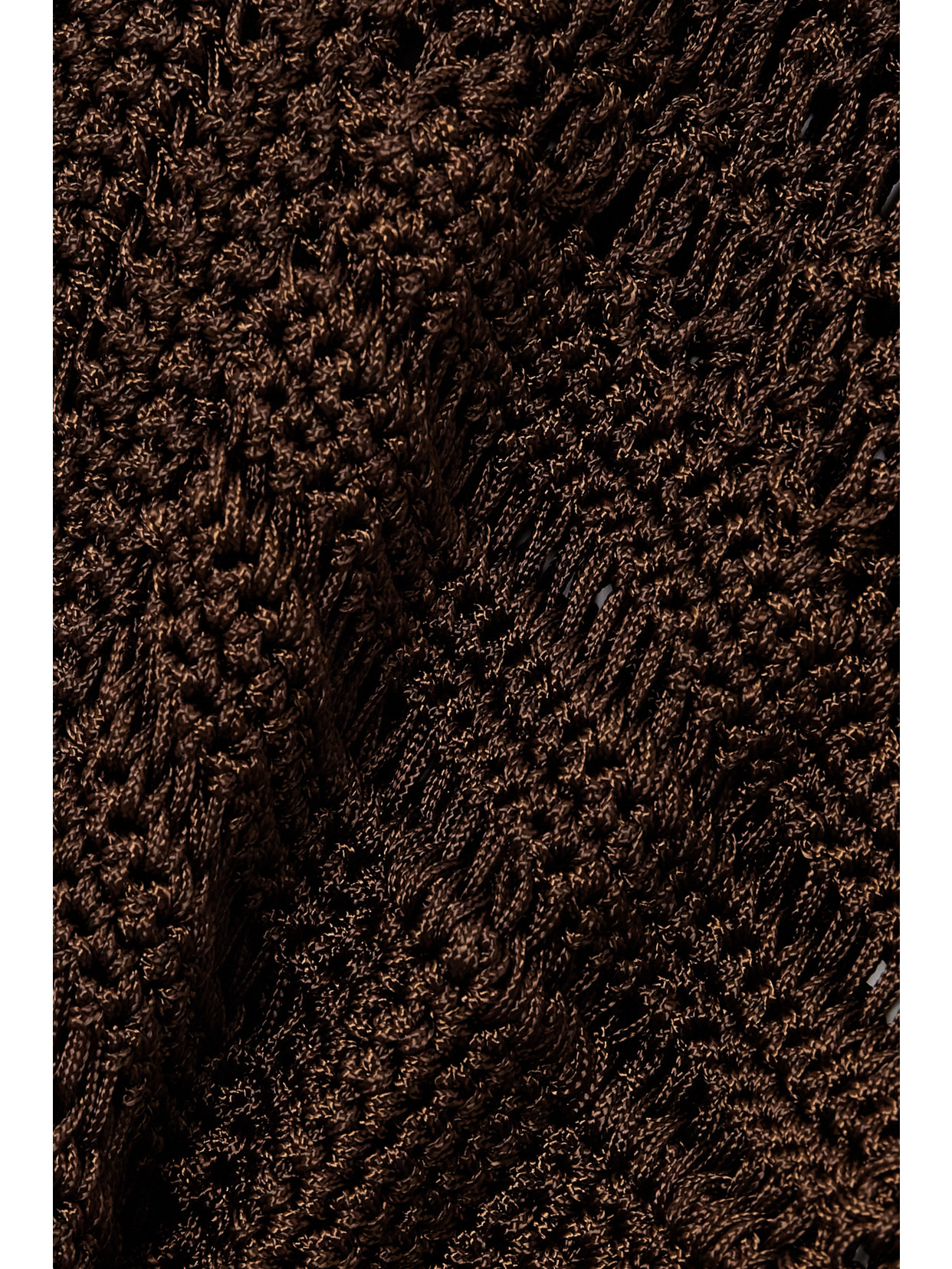 Christopher Esber Ramener Rope Crocheted Midi Dress In Brown