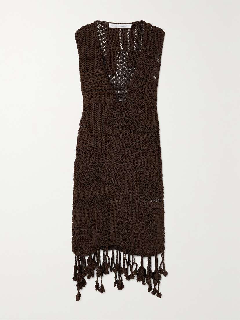 Christopher Esber Ramener Rope Crocheted Midi Dress