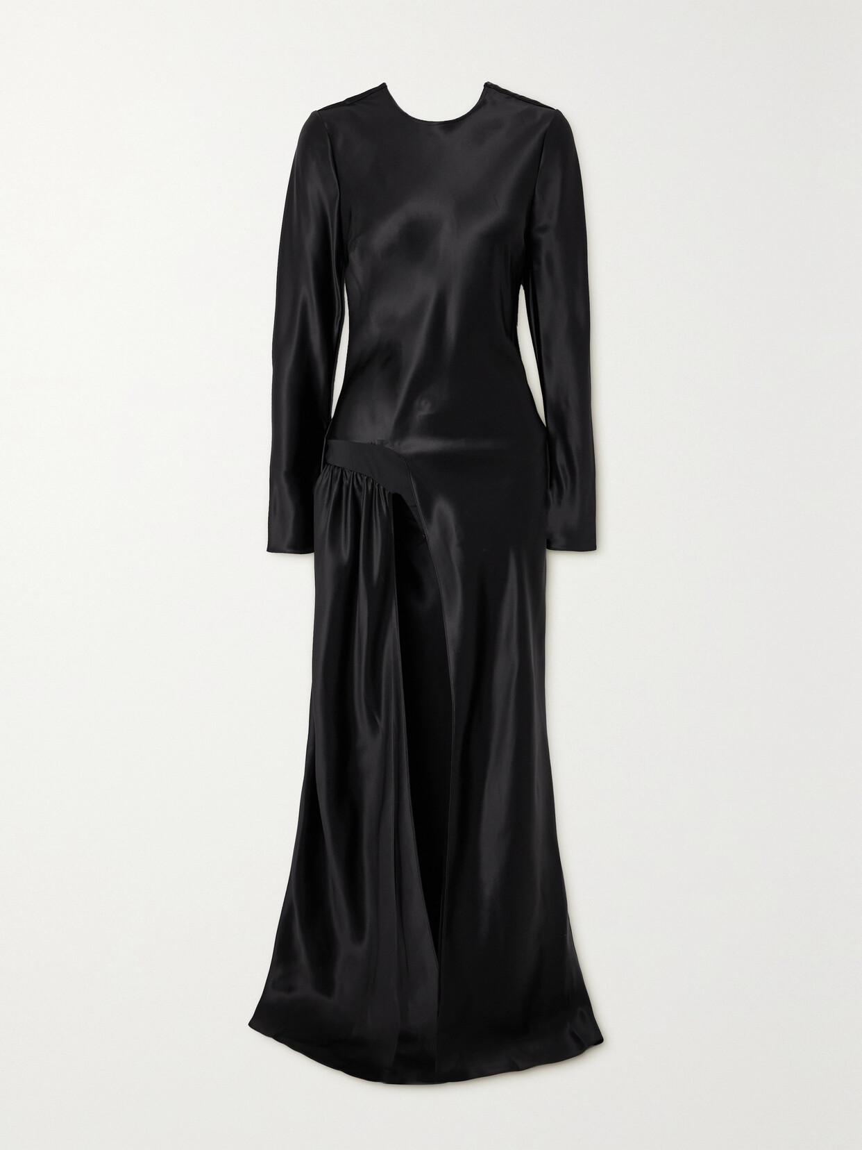 Christopher Esber Palladium Open-back Draped Satin Gown - Black