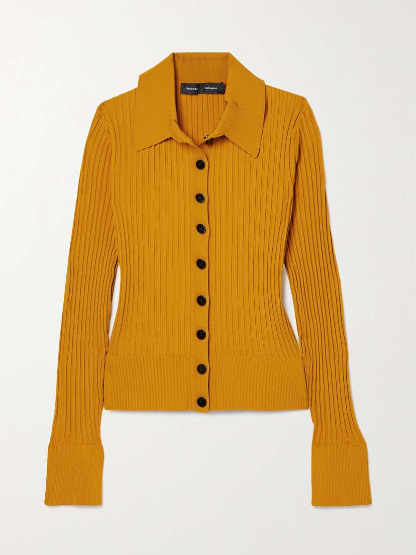 Proenza Schouler Ribbed Cotton-blend Cardigan