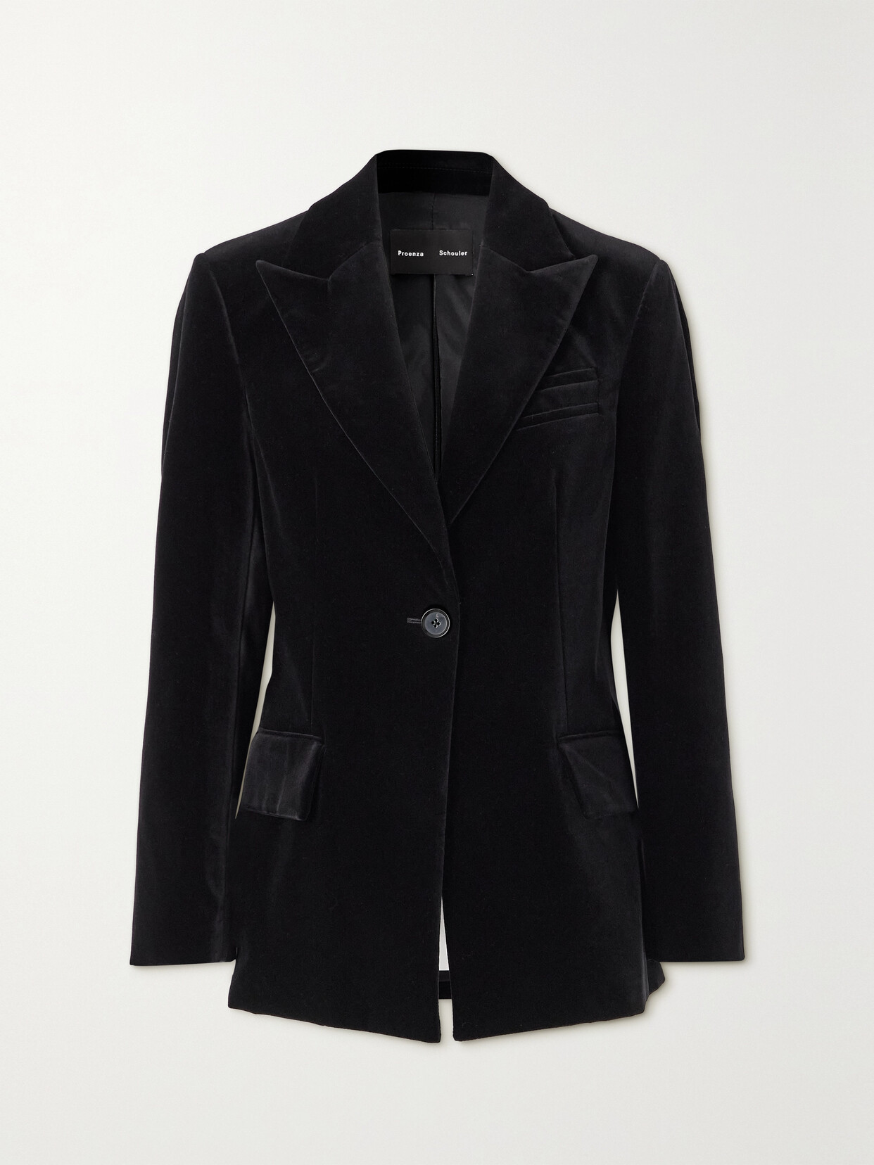 Proenza Schouler Cotton-blend Velvet Blazer In Black