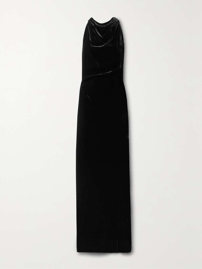 Proenza Schouler Twisted Open-back Velvet Gown