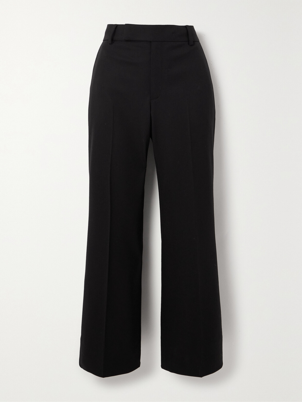 Proenza Schouler Wool-blend Straight-leg Pants - Black