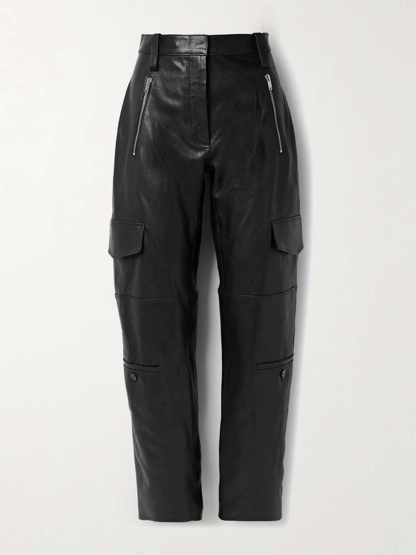 Proenza Schouler Leather Tapered Cargo Pants