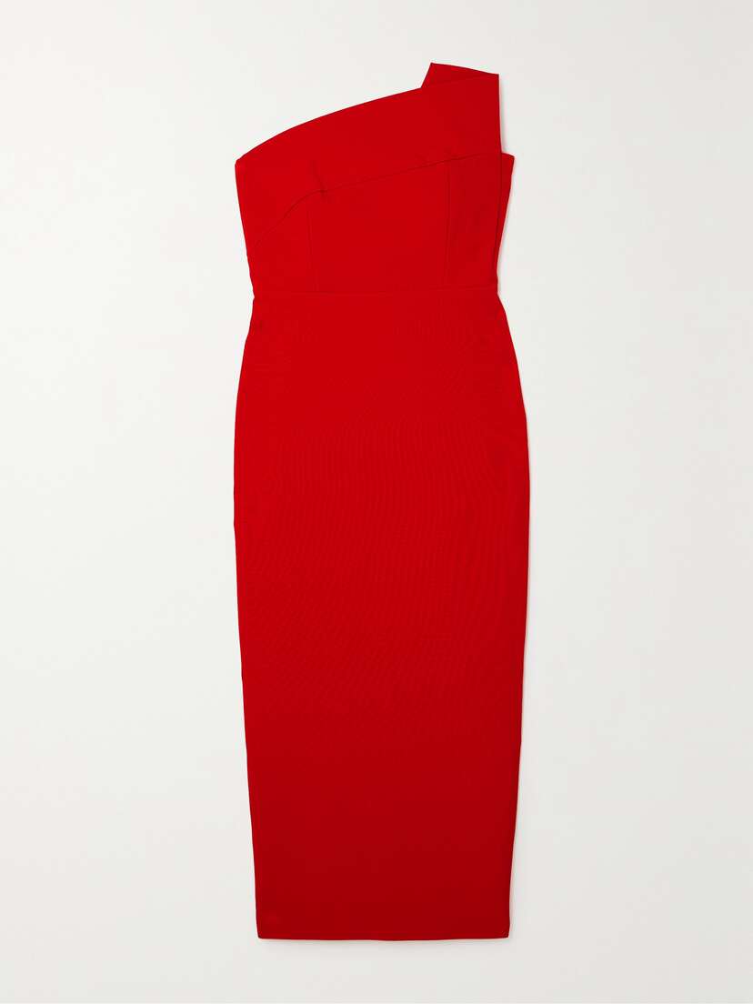 Roland Mouret Strapless Crepe Midi Dress - UK 16