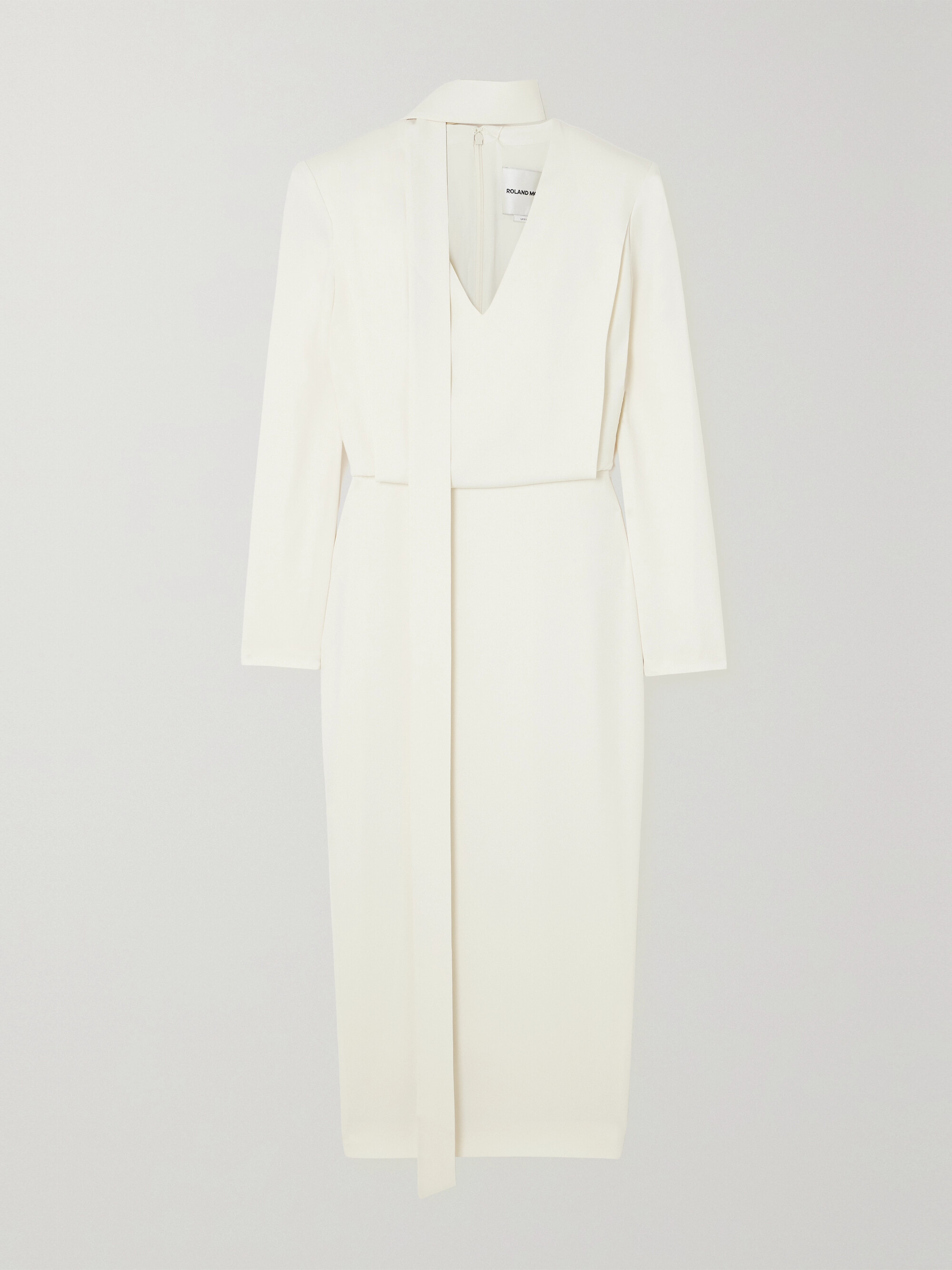Roland Mouret Tie-detailed cady midi dress thumbnail