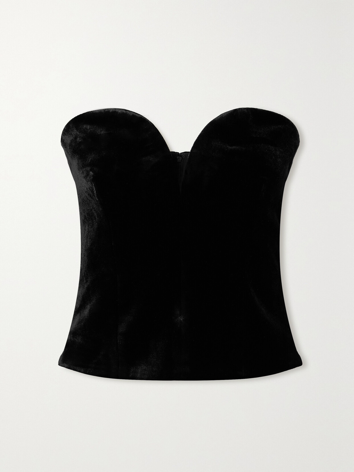 Roland Mouret Strapless Velvet Top In Black