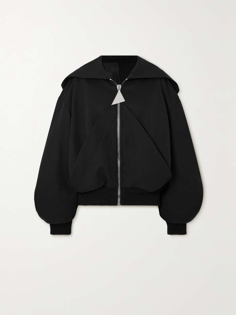 The Attico Hooded Oversized Wool-twill Bomber Jacket