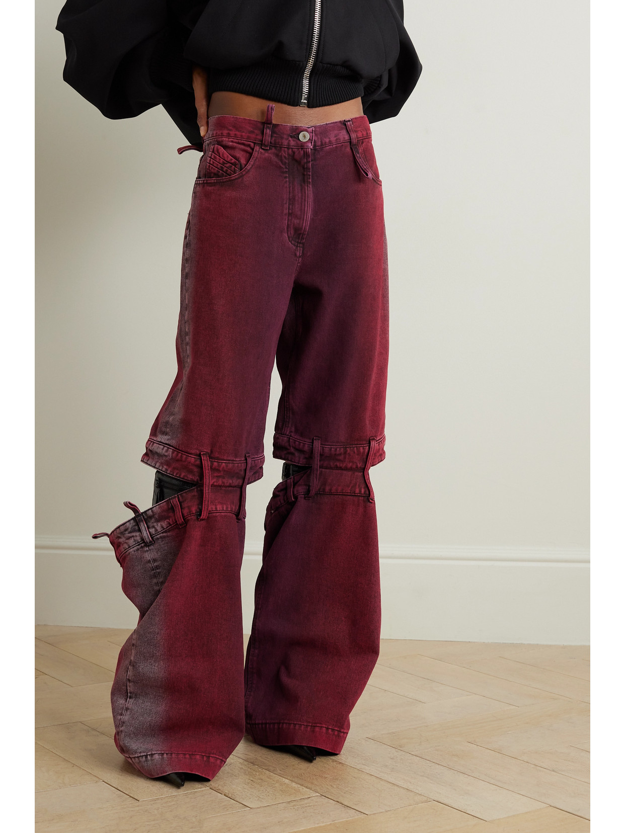 Ashton Cutout Mid-Rise Wide- Leg