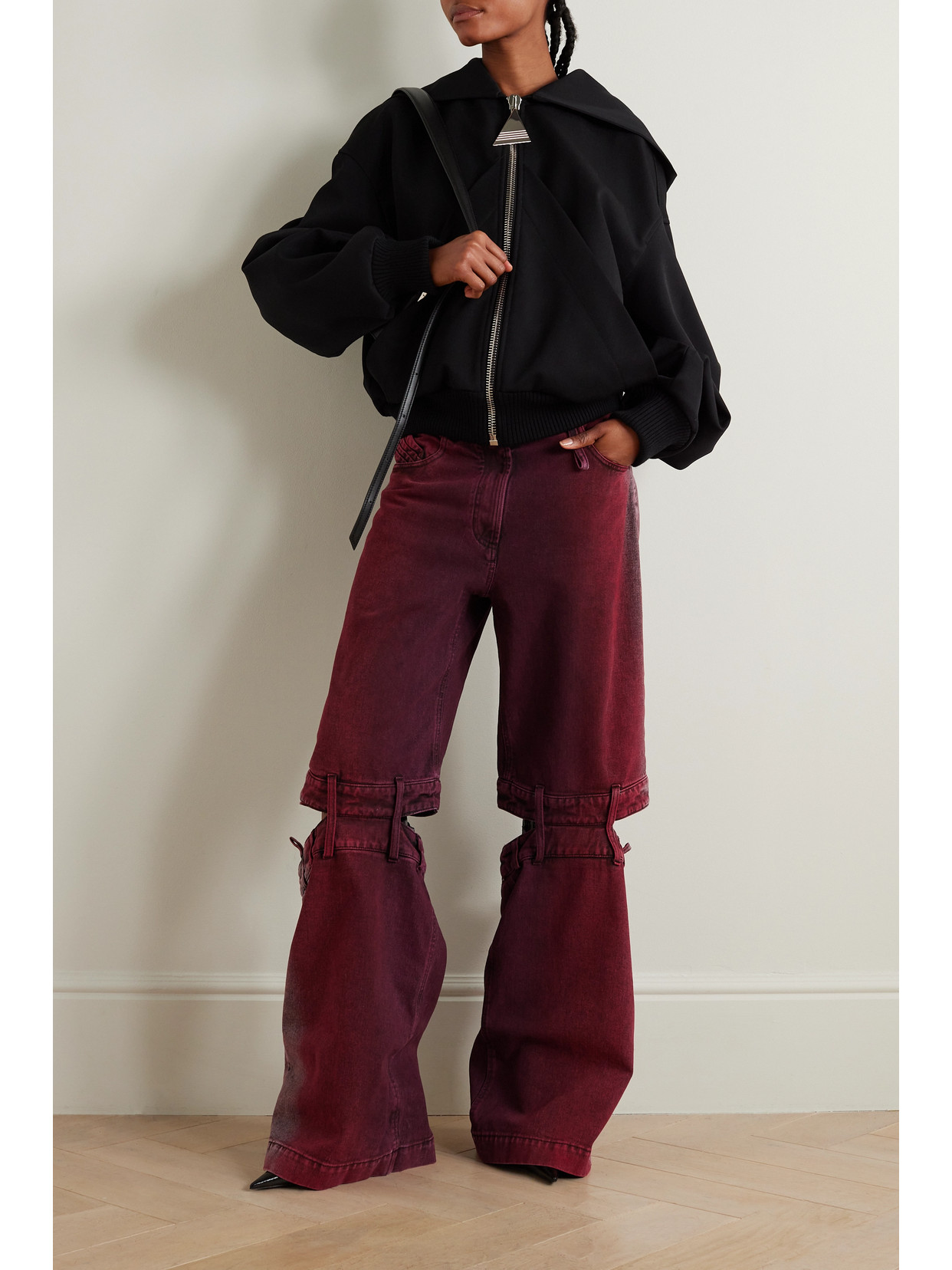 Ashton Cutout Mid-Rise Wide- Leg