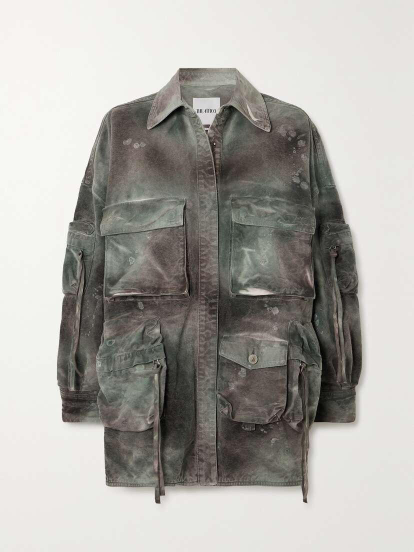 The Attico Fern Camouflage-print Denim Jacket