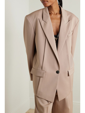 THE ATTICO Glen oversized wool-twill blazer