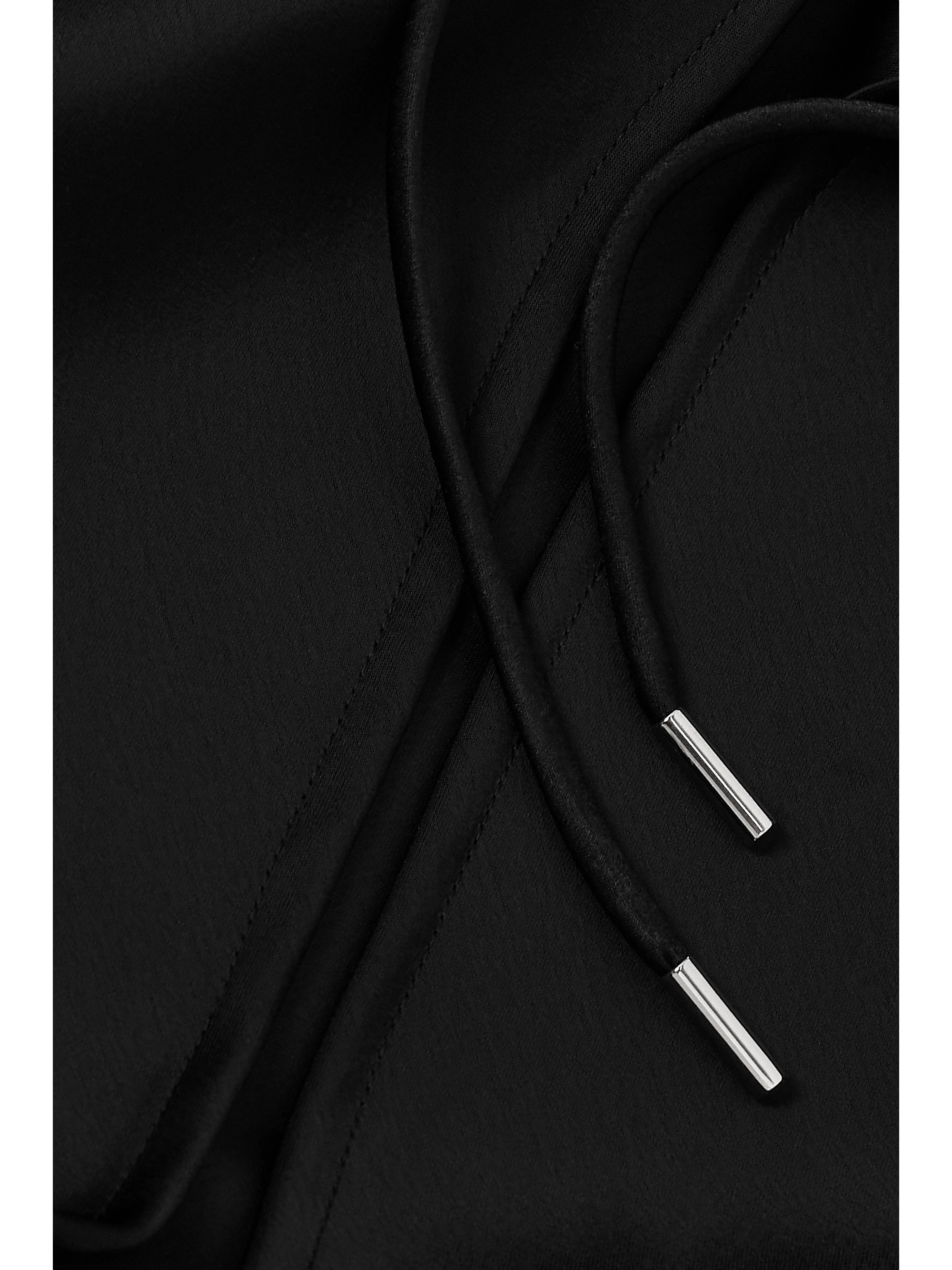 THE ATTICO Gathered jersey midi dress