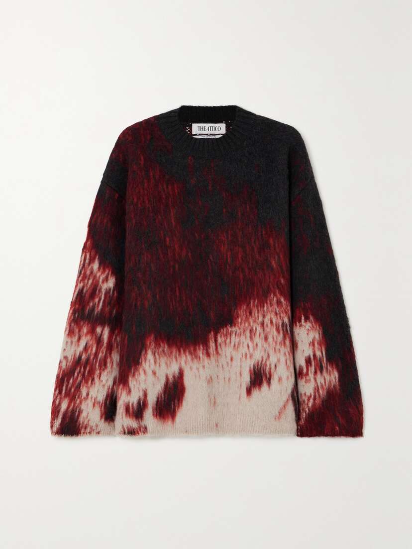 The Attico Intarsia Wool-blend Sweater