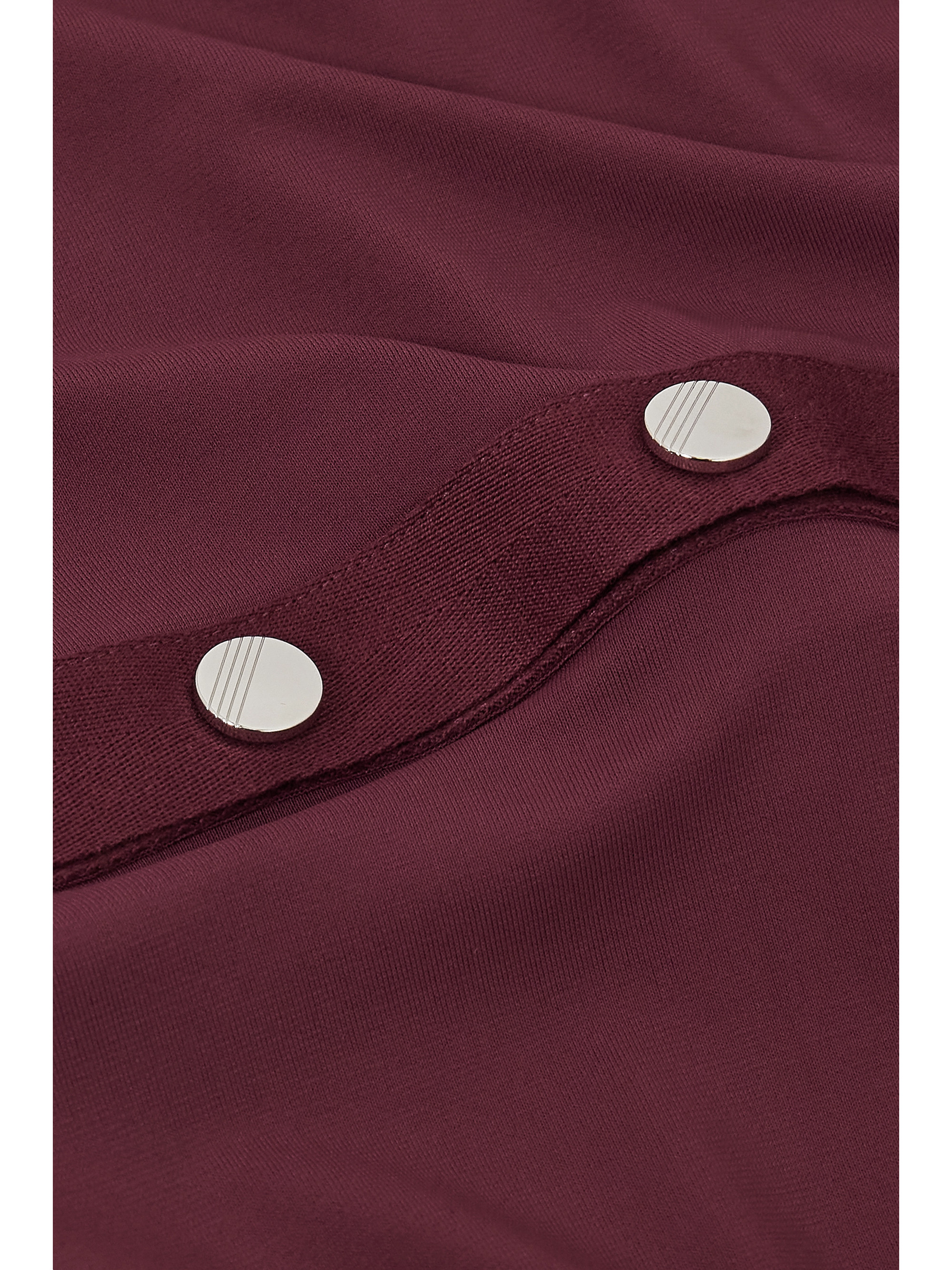 THE ATTICO Asymmetric grosgrain-trimmed jersey mini dress