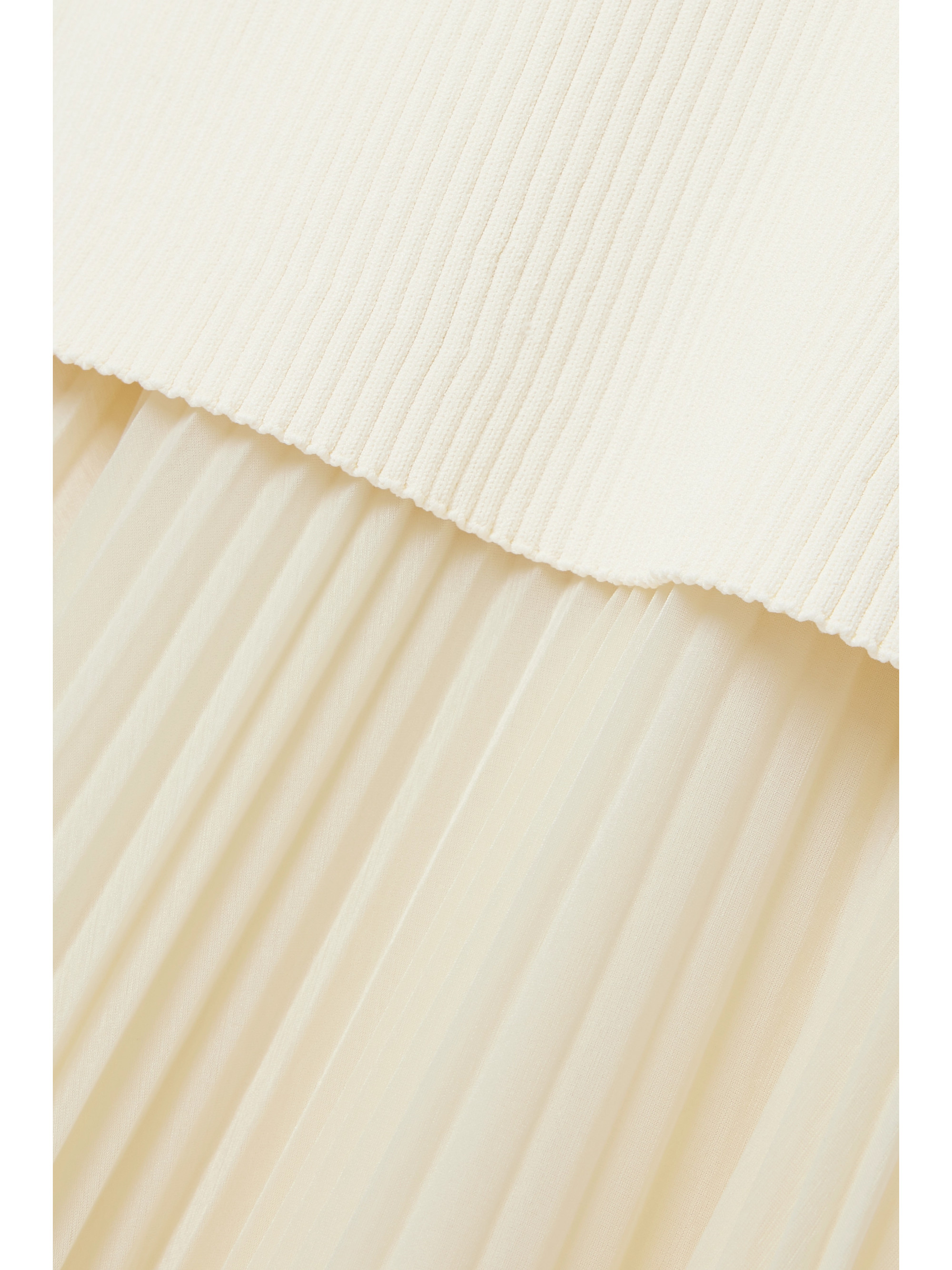 Proenza Schouler Niki layered pleated jersey and ribbed-knit midi dress thumbnail