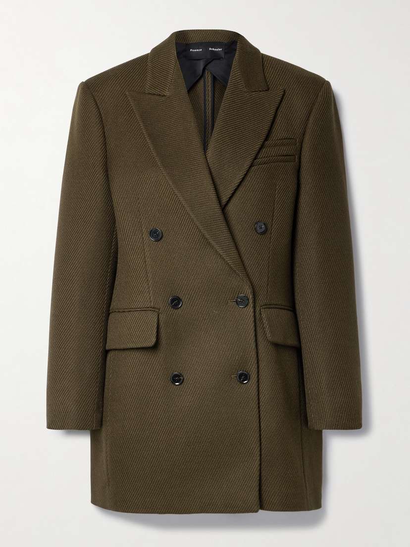 Proenza Schouler Double-breasted Twill Blazer