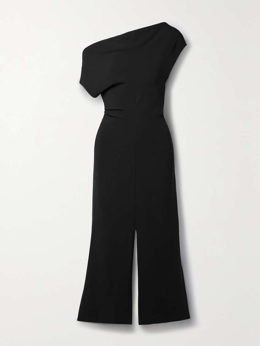 Proenza Schouler One-shoulder Draped Crepe Midi Dress