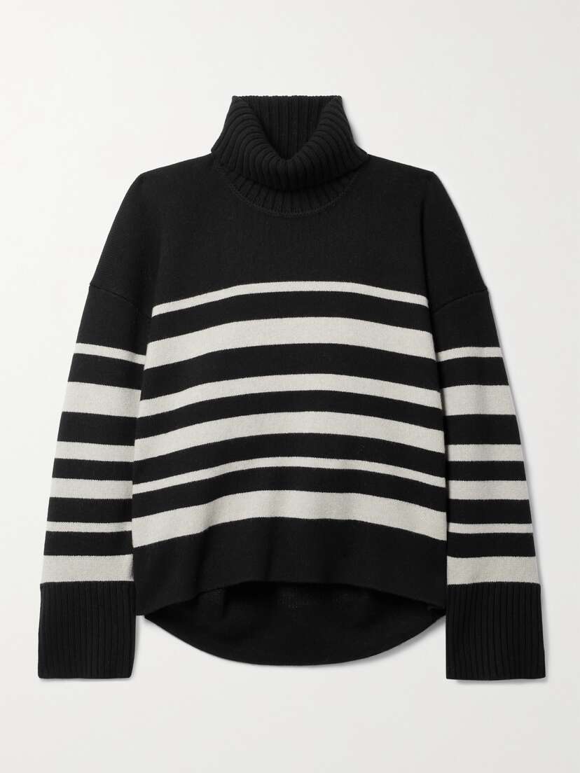 Proenza Schouler Striped Wool And Cashmere-blend Turtleneck Sweater