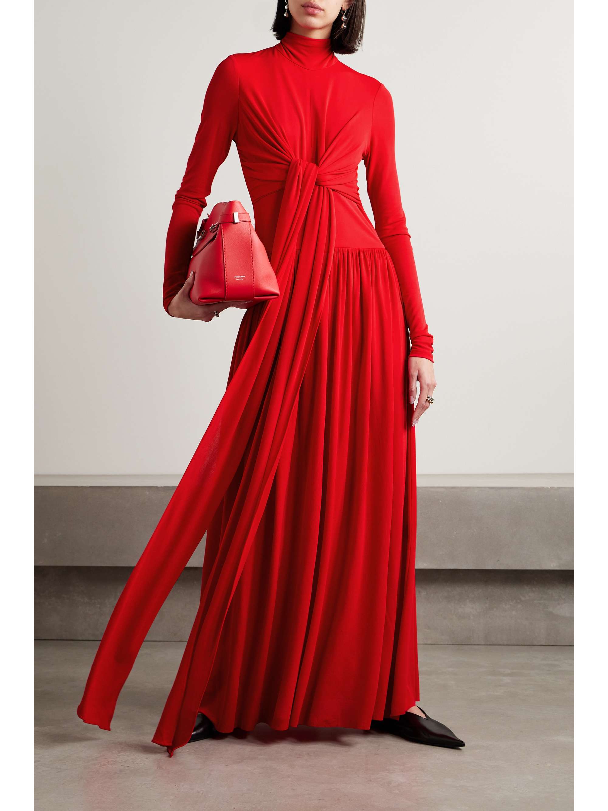 PROENZA SCHOULER Wrap-effect jersey maxi dress | NET-A-PORTER