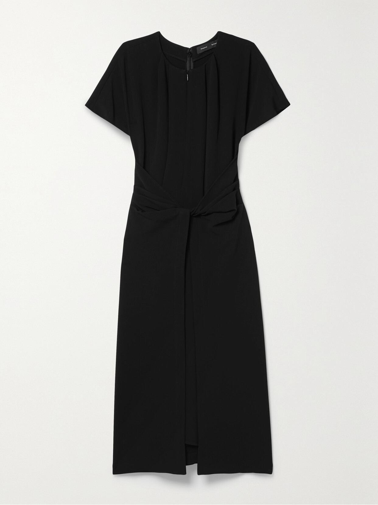 Proenza Schouler Layered Pleated Crepe Midi Dress - Black