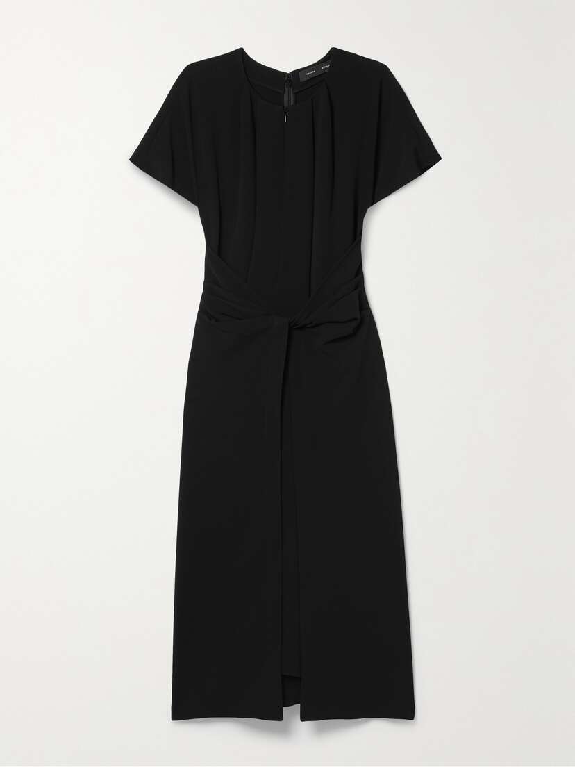 Proenza Schouler Layered Pleated Crepe Midi Dress