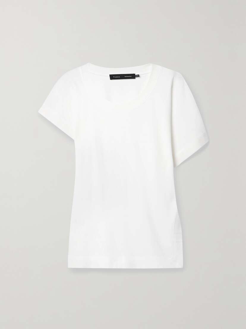 Proenza Schouler Asymmetric Cotton-blend Jersey T-shirt