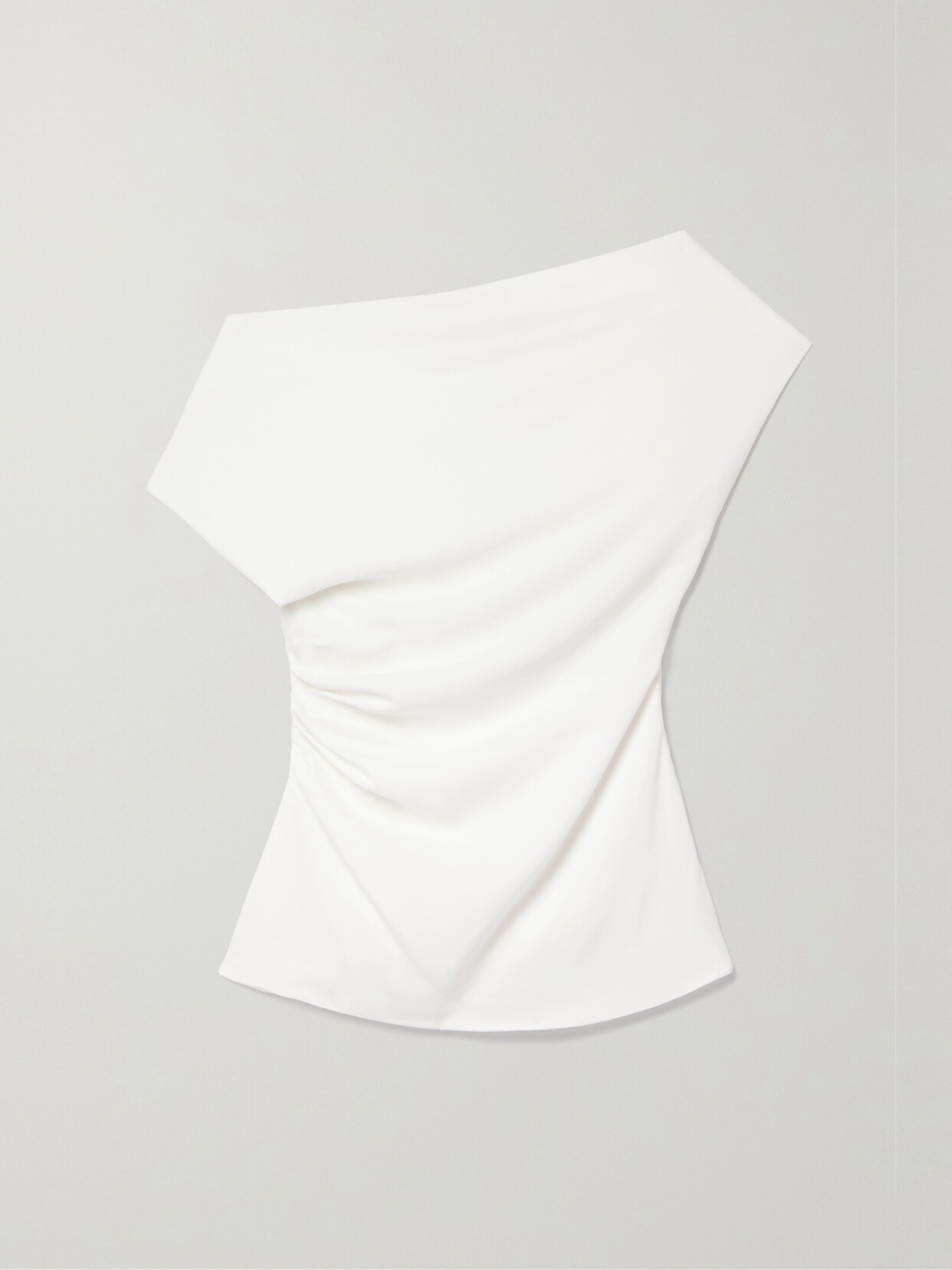 Proenza Schouler One-shoulder Draped Stretch-crepe Top - White