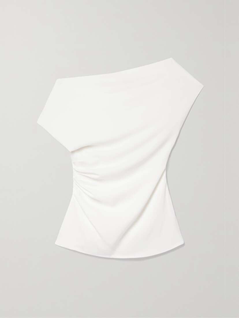 Proenza Schouler One-shoulder Draped Stretch-crepe Top
