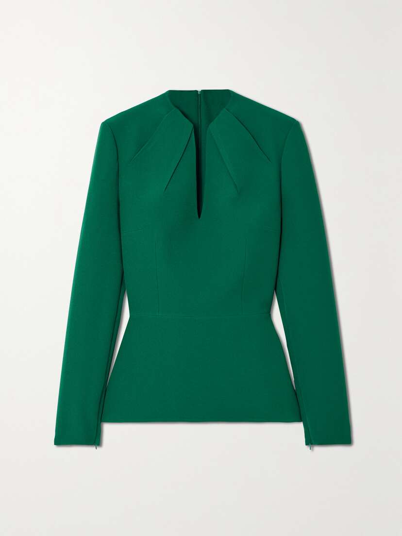 Safiyaa Blanca Pleated Stretch-crepe Top