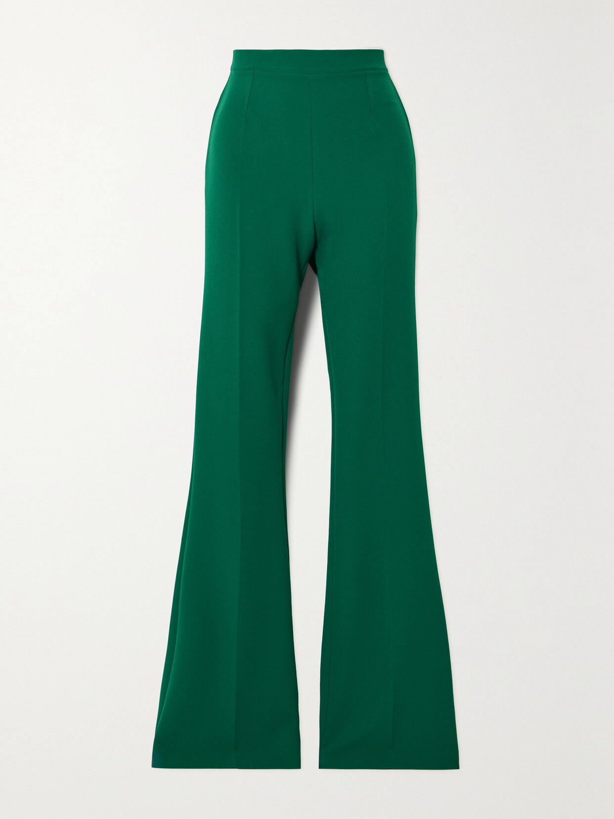 Safiyaa Alexa Stretch-crepe Flared Pants In Green