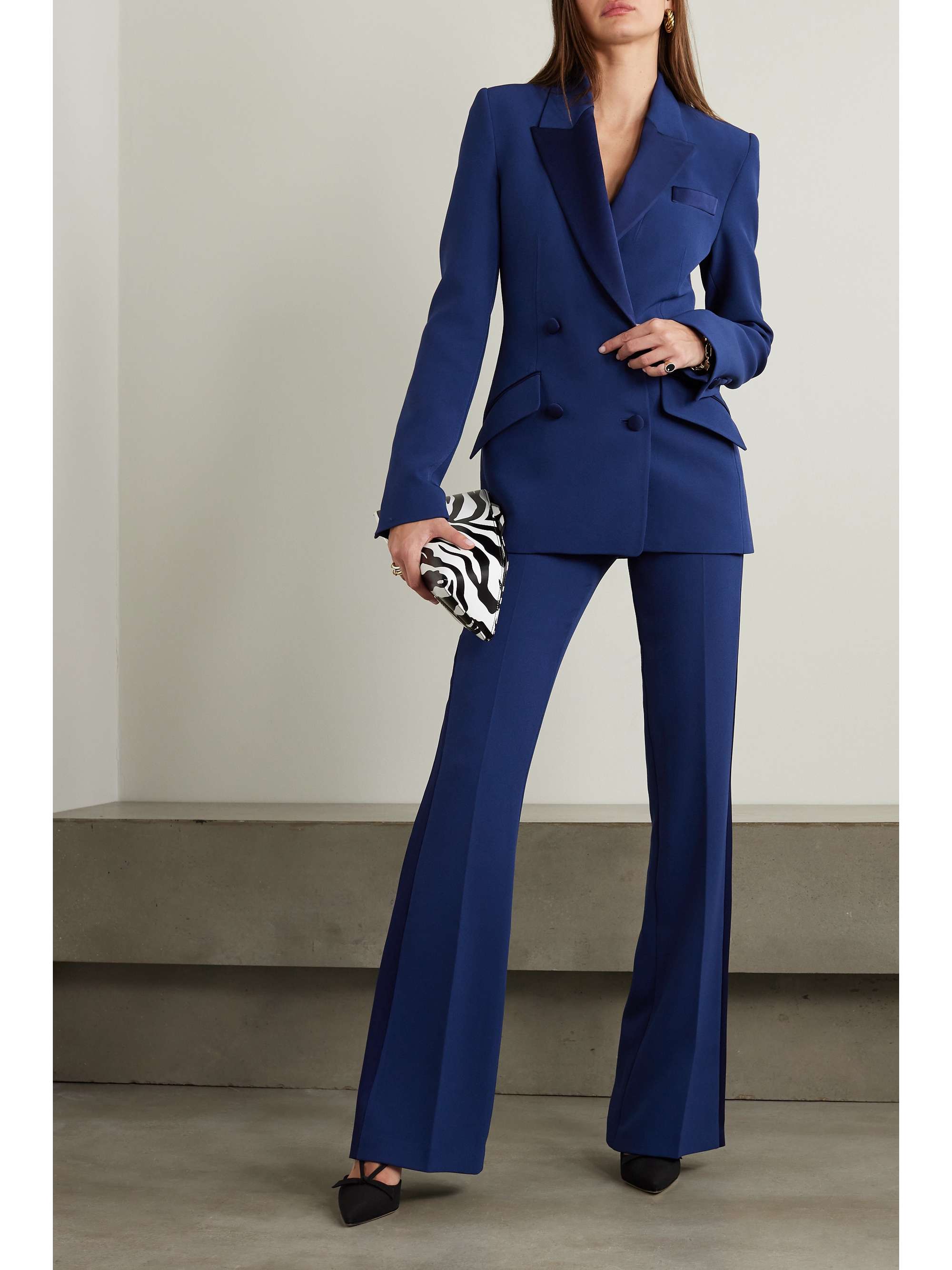 SAFIYAA Alexa stretch-crepe flared pants