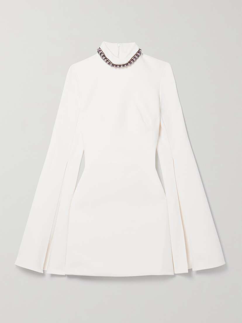 Safiyaa Joal Embellished Stretch-crepe Mini Dress