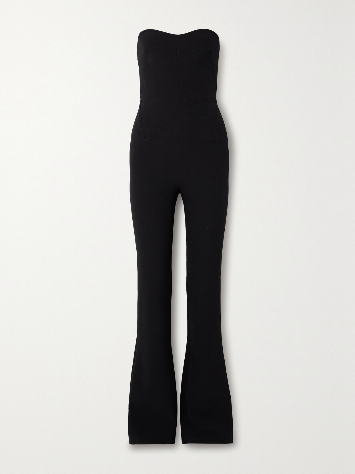 Safiyaa Immie Strapless Stretch-crepe Jumpsuit In Black