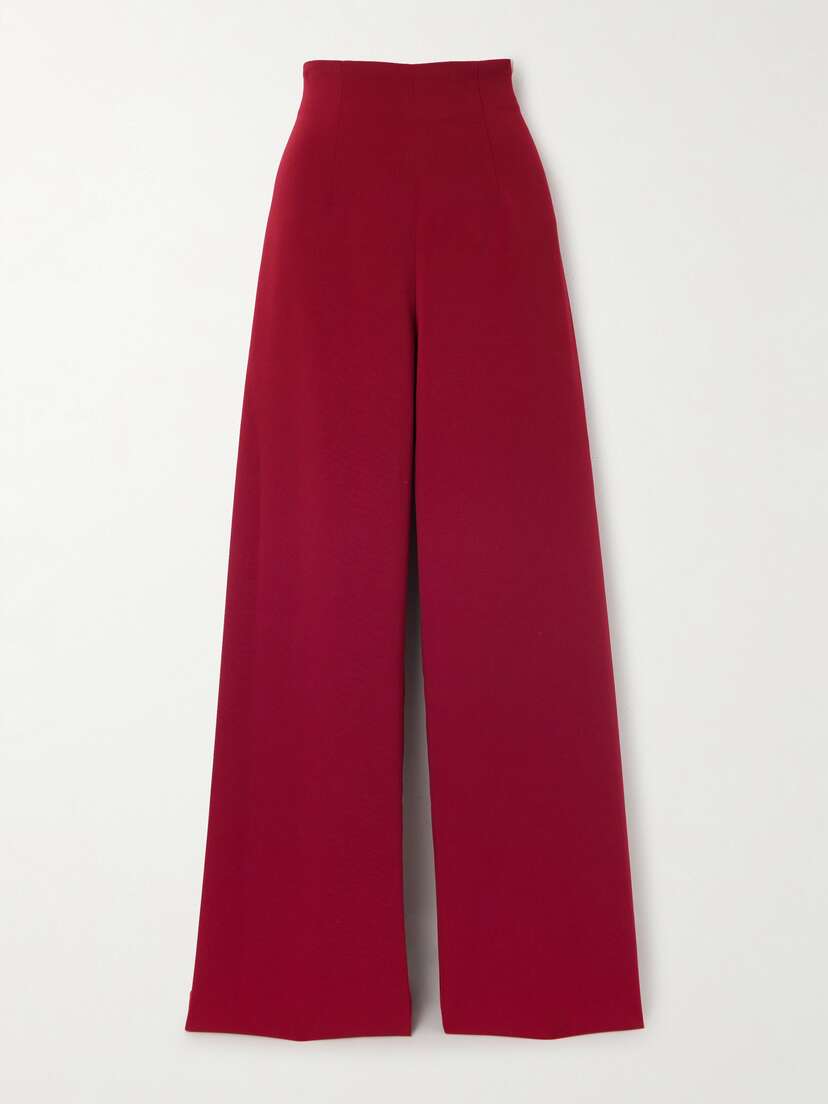 Sergio Hudson Crepe Wide-leg Pants