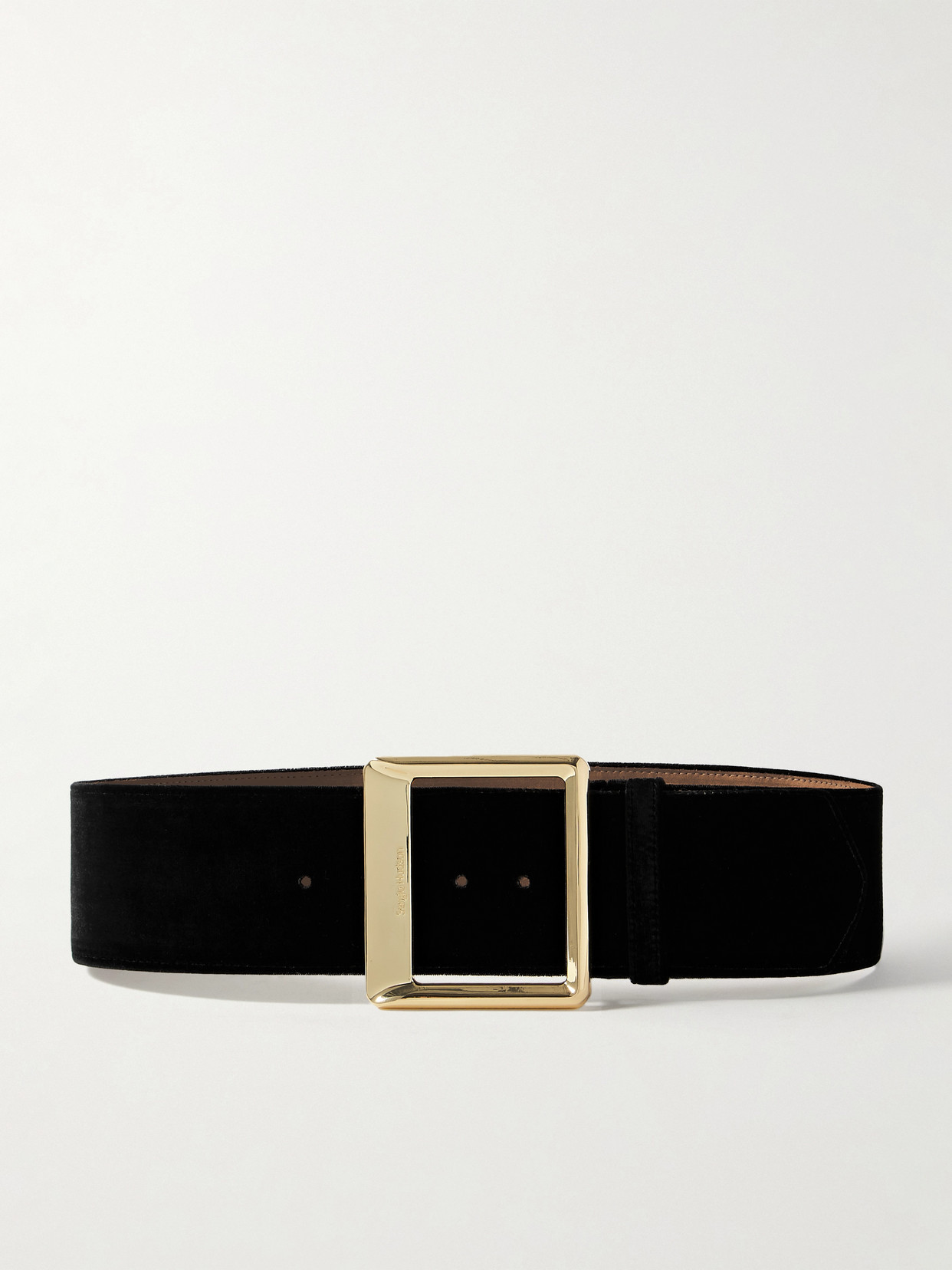 Sergio Hudson Velvet Waist Belt In Black