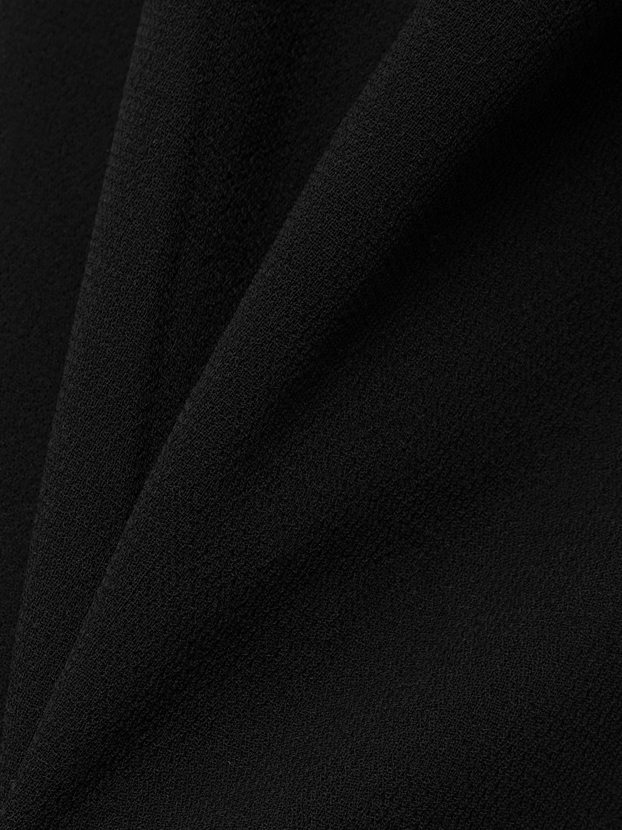 Sergio Hudson Draped Wool-blend Crepe Maxi Skirt In Black