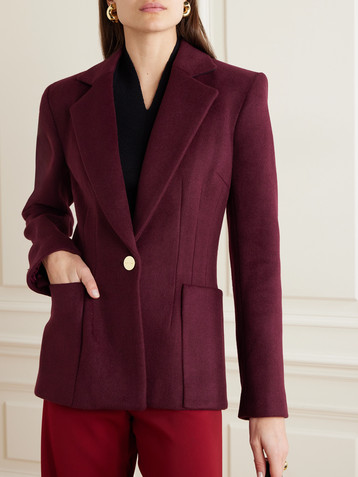 Sergio Hudson Wool and cashmere-blend blazer