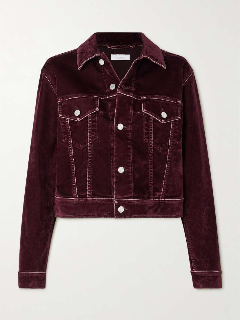 Rabanne Distressed Cotton-blend Velvet Jacket