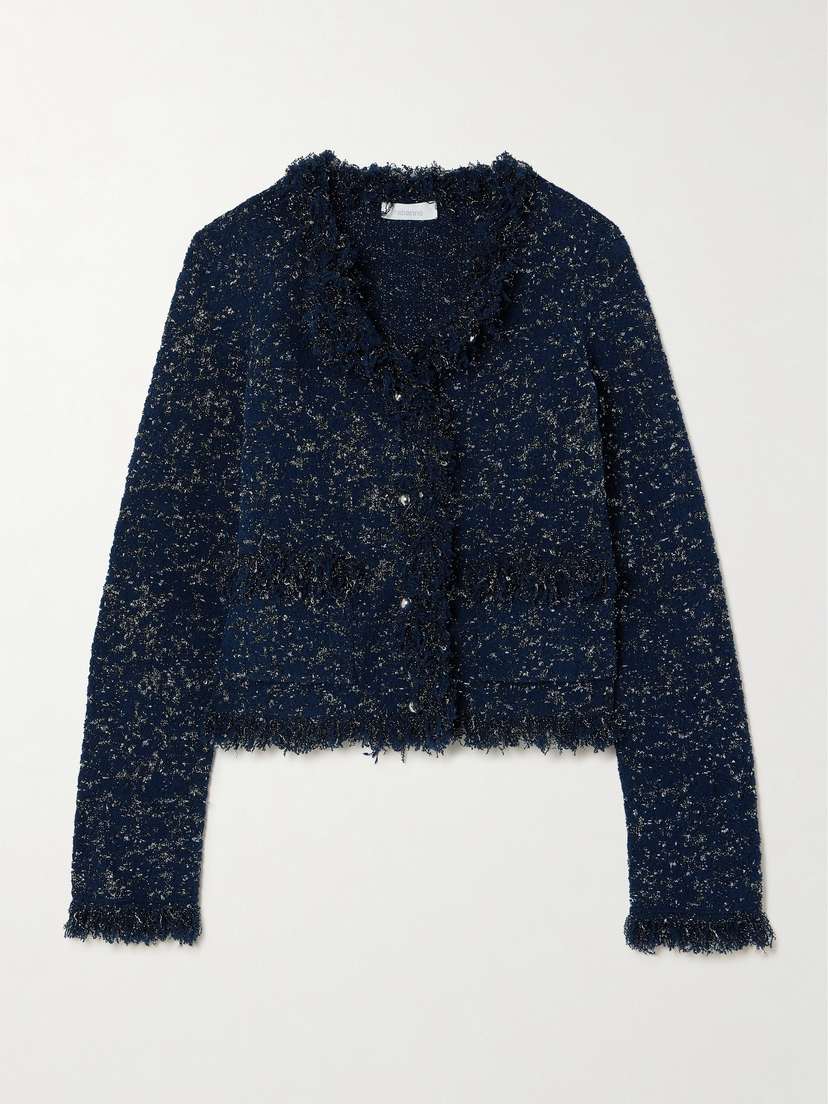 Rabanne Frayed Metallic Bouclé Jacket