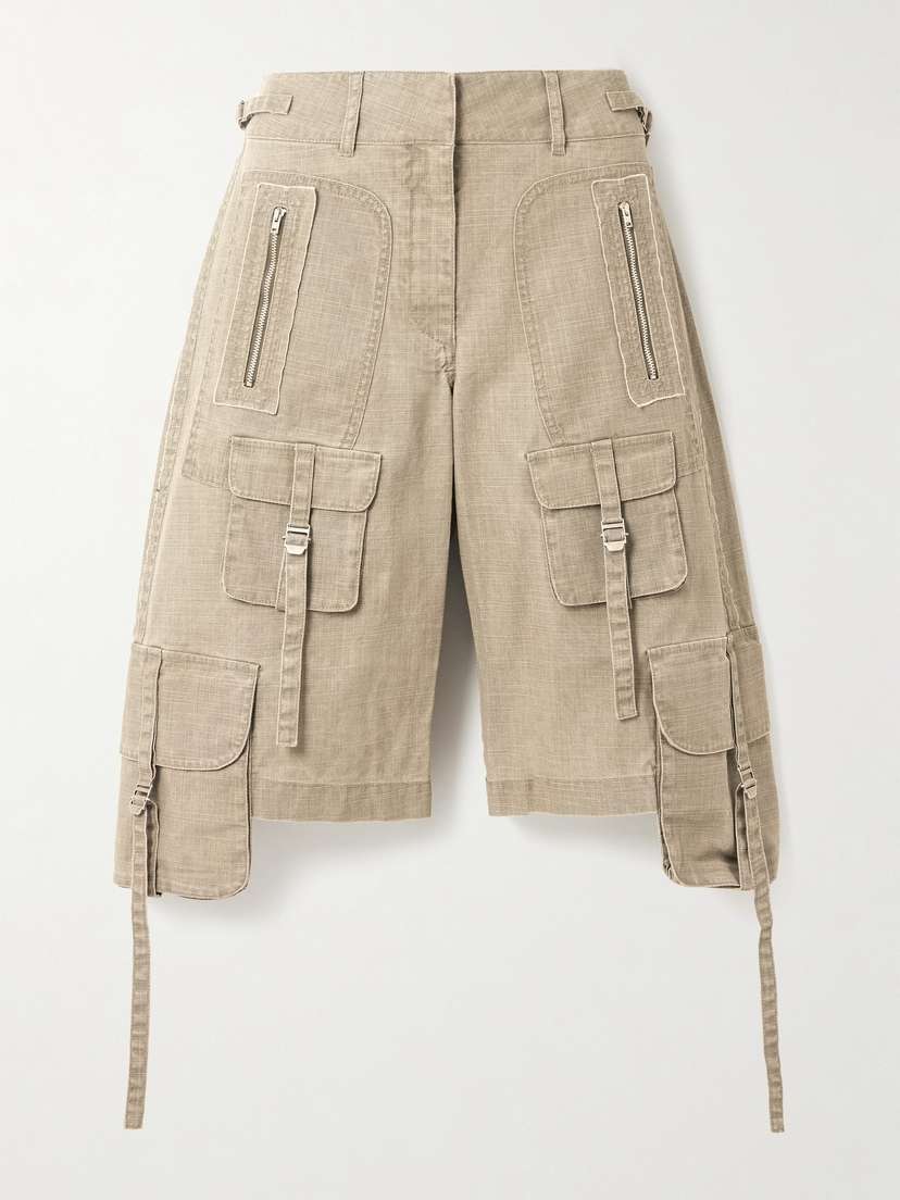 Acne Studios Embellished Cotton Cargo Shorts