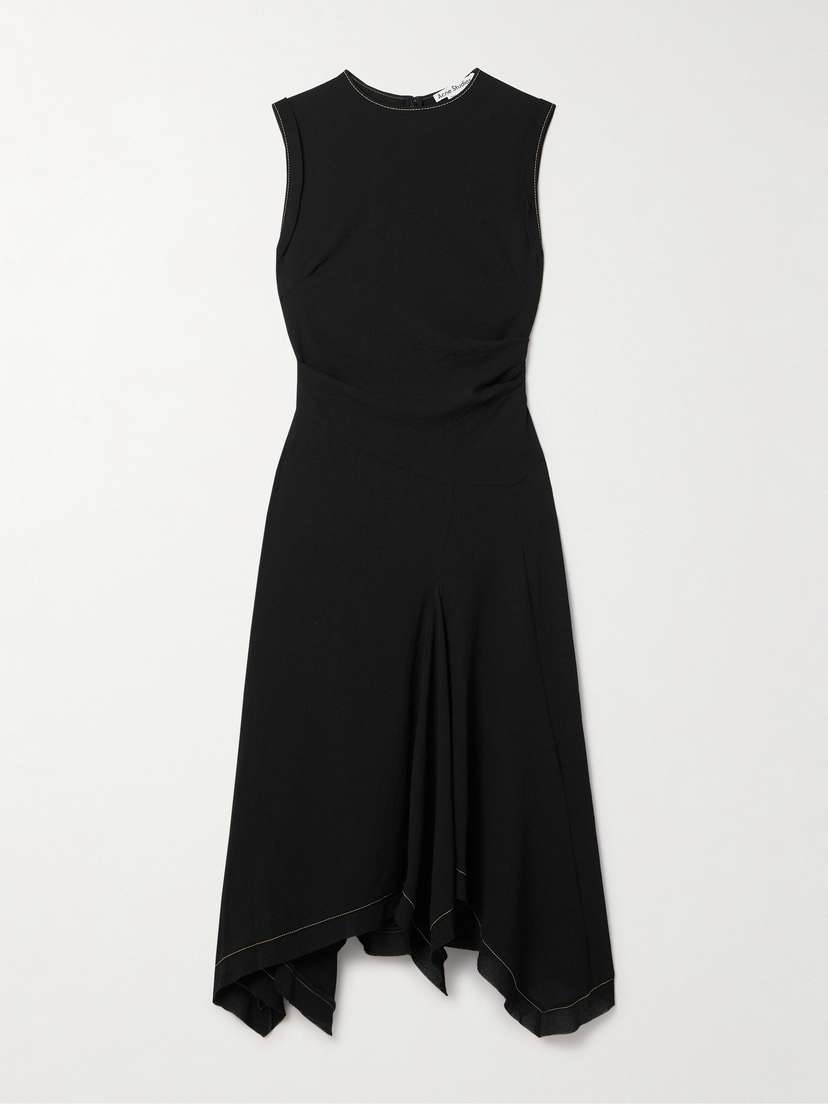 Acne Studios Asymmetric Crepe Midi Dress - EU 42