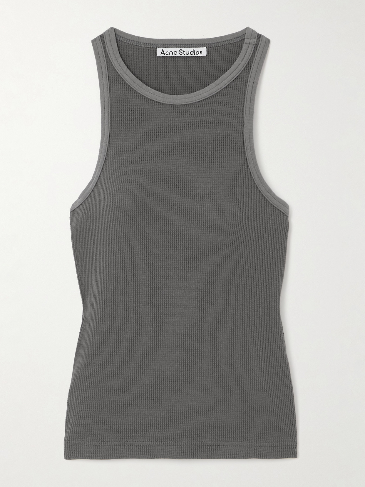 Acne Studios - Waffle-knit Cotton Tank - Gray