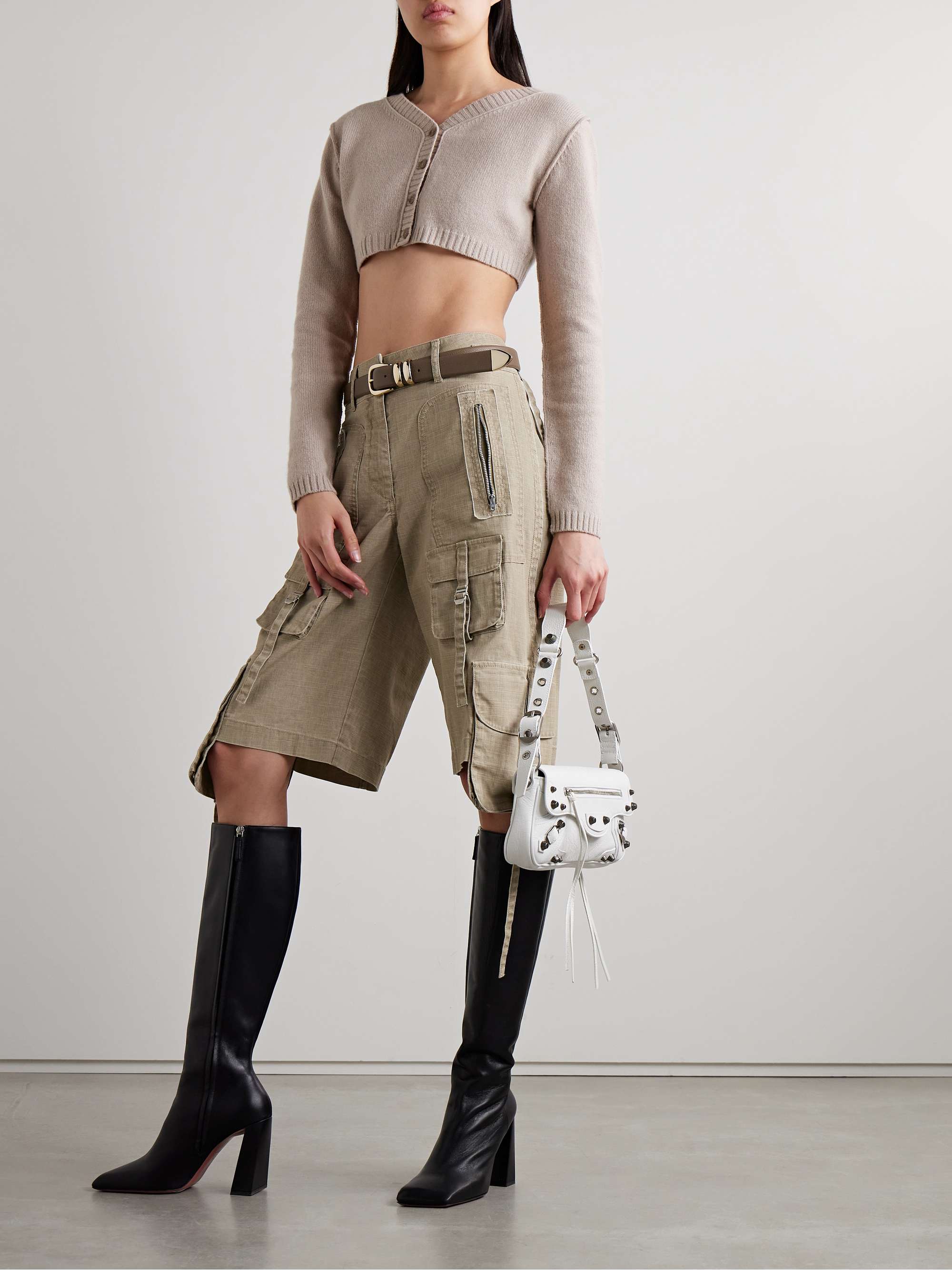 ACNE STUDIOS ウール＆カシミヤ混 クロップドカーディガン | NET-A-PORTER